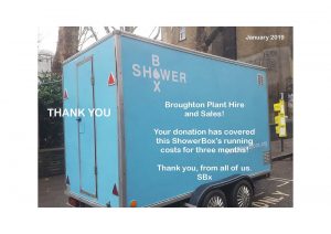 ShowerBox sponsorship by Broughton Plant Hire